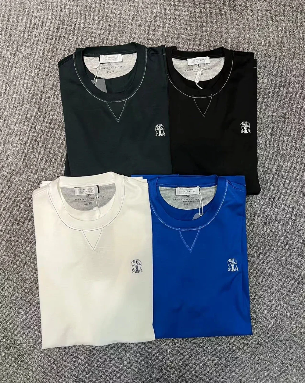 

BILLIONAIRE BLSK CPRT T-Shirt BC Men cotton 2024 summer new thin embroidery Straight Breathable L-XXXL Short sleeve Shirt