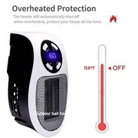 Портативный электрический обогреватель, мини-радиатор, настенный с дистанционным управлением, быстрый нагрев, грелка для рук для использования в комнате, офисном столе — изображение 3