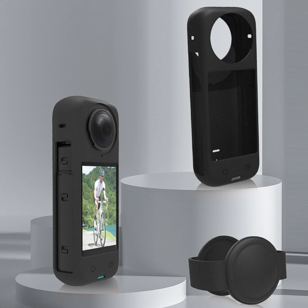 Silicone Case For Insta360 X4 Body Lens Protective Cover Anti-Scratch Protector Sleeve For Insta 360 X4 Action Camera Accessorie