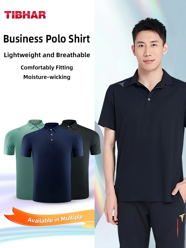 Tibhar New Men Women Business Polo Shirt Table Tennis T-shirt Short Sleeve Shirts Clothes Sportswear Top Ping Pong T Shirt