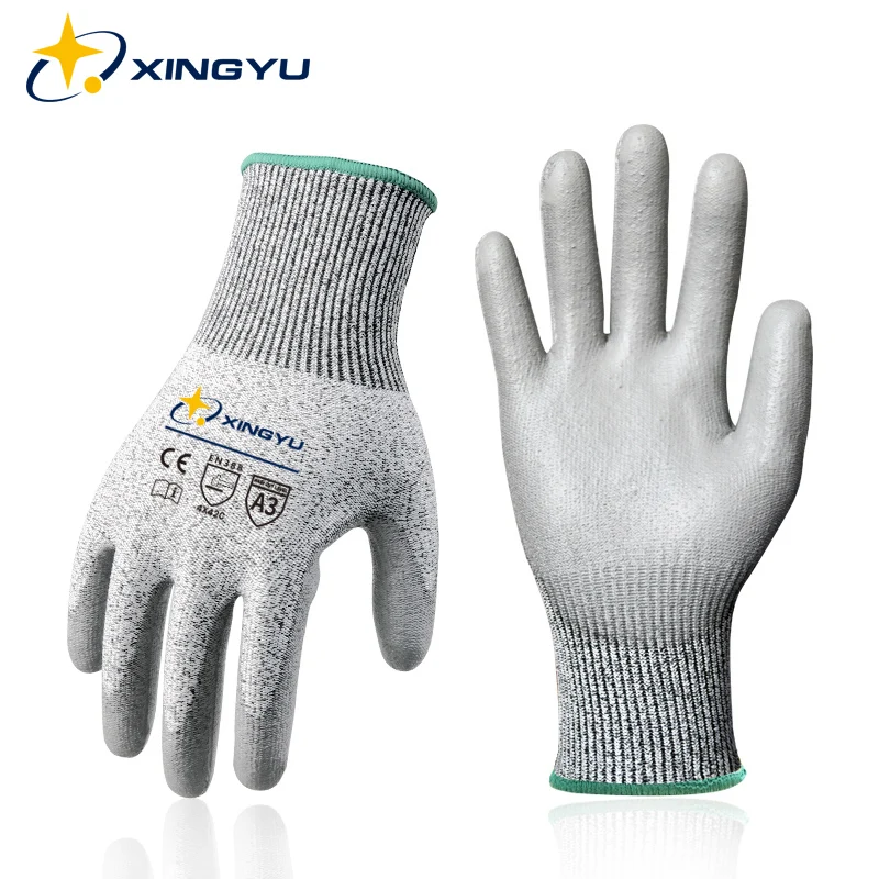  Vgo Guantes anticorte Nivel 5, EN388, resistentes a cortes,  guantes protectores de mano para corte, ANSI A3 (2 pares, L, gris, SK2131)  : Herramientas y Mejoras del Hogar