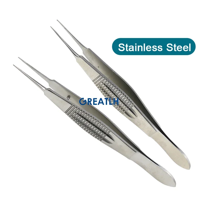 11cm Castroviejo Tying Forceps Ophthalmic Forceps with Teeth Ophthalmic Eye Instrument Stainless Steel Titanium Alloy