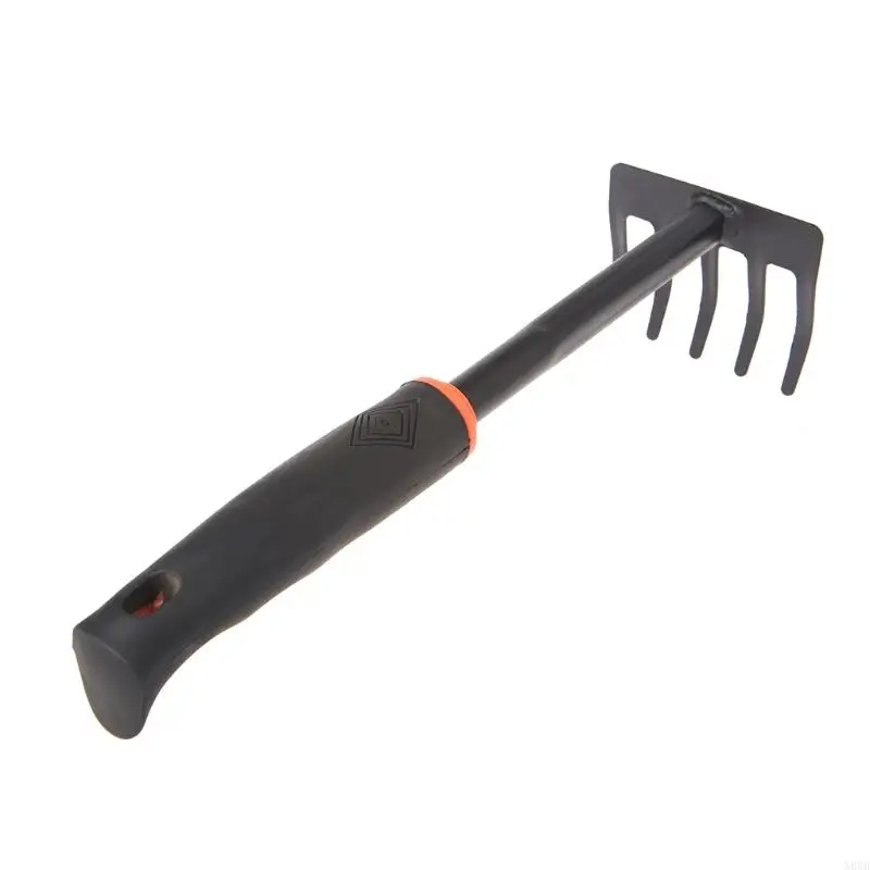 N80B 1Pc Portable Digging Tool Mini Steel Rake For Home Garden Transplanting Tool