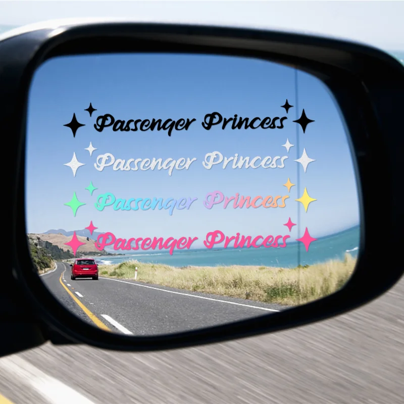 Passenger Princess Star Car Rear View Mirror Waterproof Stickers Decor Auto  Vehicle Vinyl Decal Sticker Car Interior Accessories