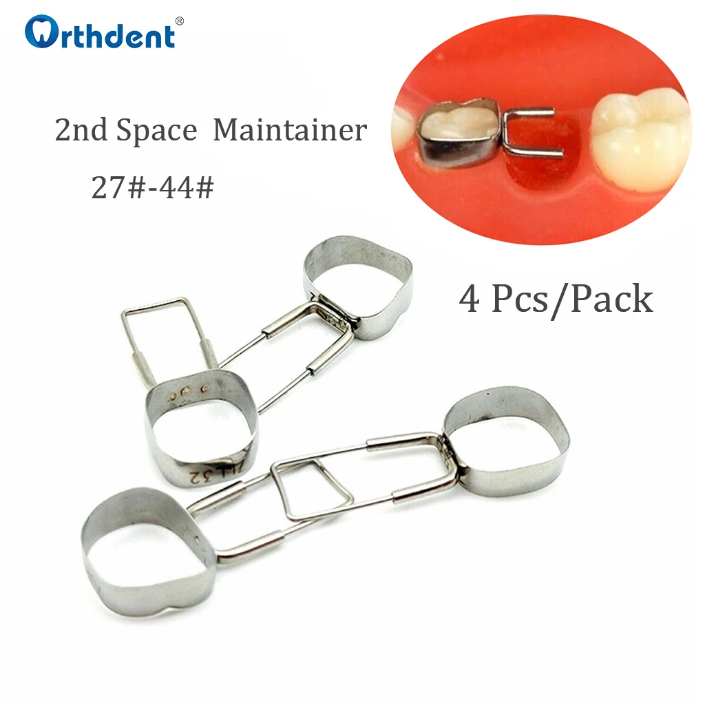 4PcsPackDentalBracesOrthodonticsPreformedSpaceMaintainerGapRetainersMolarBandsLoops