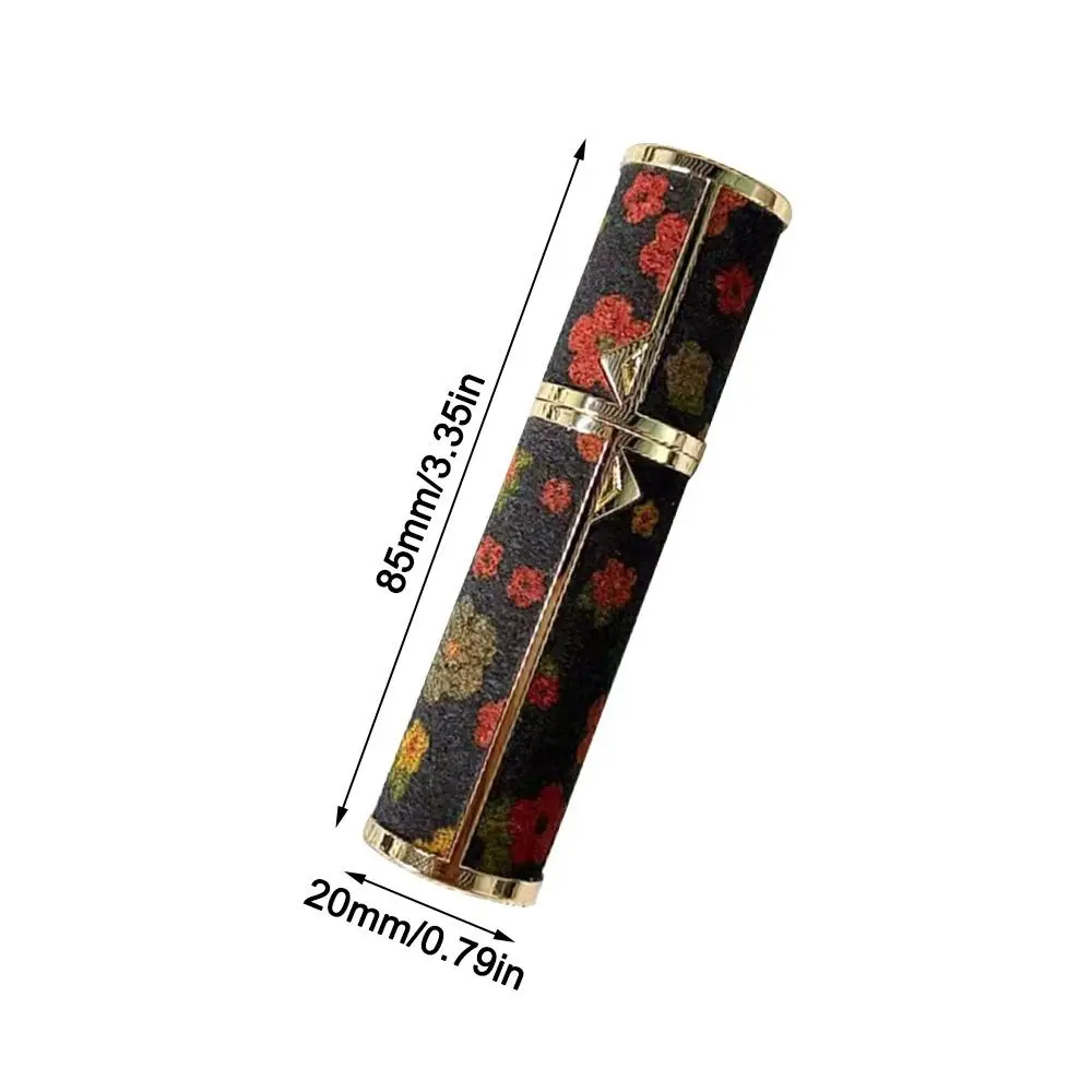 Portable Leather Perfume Bottle 5ml Empty Spray Bottle Bottom Filling Flower Pattern Parfume Atomizer Bottle for Woman