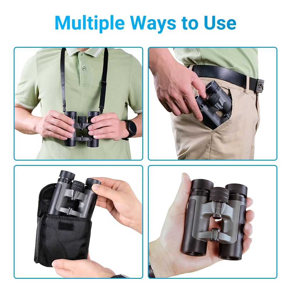 Jumelles 12x42, Jumelles Compactes HD Avec Prisme BAK4, Objectif FMC