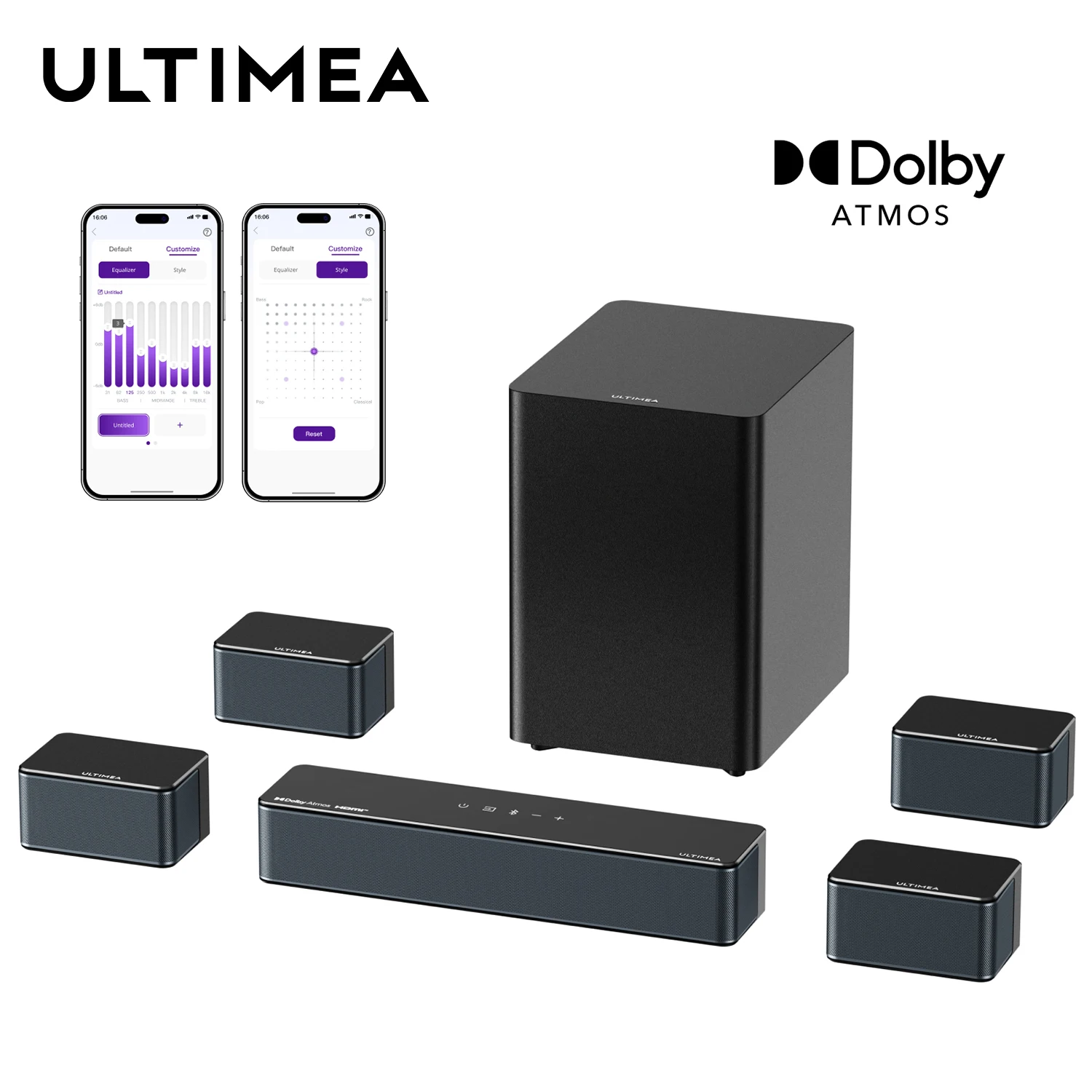ULTIMEA Poseidon D80 Boom 500W Dolby Atmos Soundbar