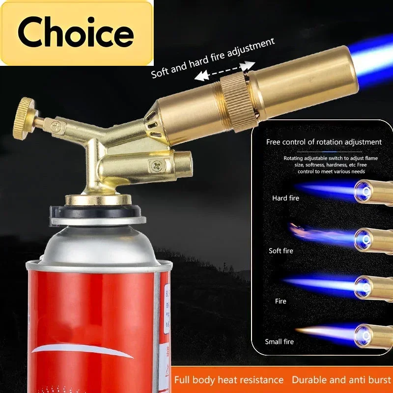 Gas Torch Portable Welding Flame Butane Burner Outdoor Camping BBQ Lighter Flamethrower Kitchen Equipment