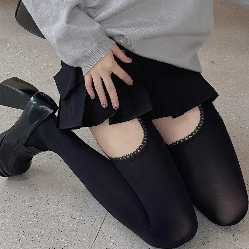 Women Stockings Belt Suspender Wide-banded Tights Lolita Thigh High Garters Over The Knee Socks