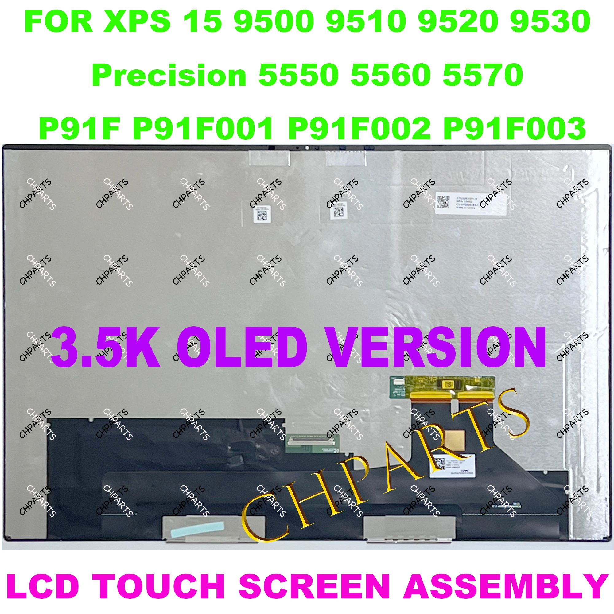 Écran Tactile LCD Dell XPS 9500/9510/9520 – Panneau D’assemblage Original 15,6 Pouces 4K/Oled – Neuf Sous Garantie