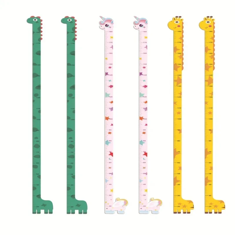 Cartoon Animals Height Measure Wall Sticker Giraffe Wallpaper for Kids Room Nursery Child Growth Ruler Growth Chart