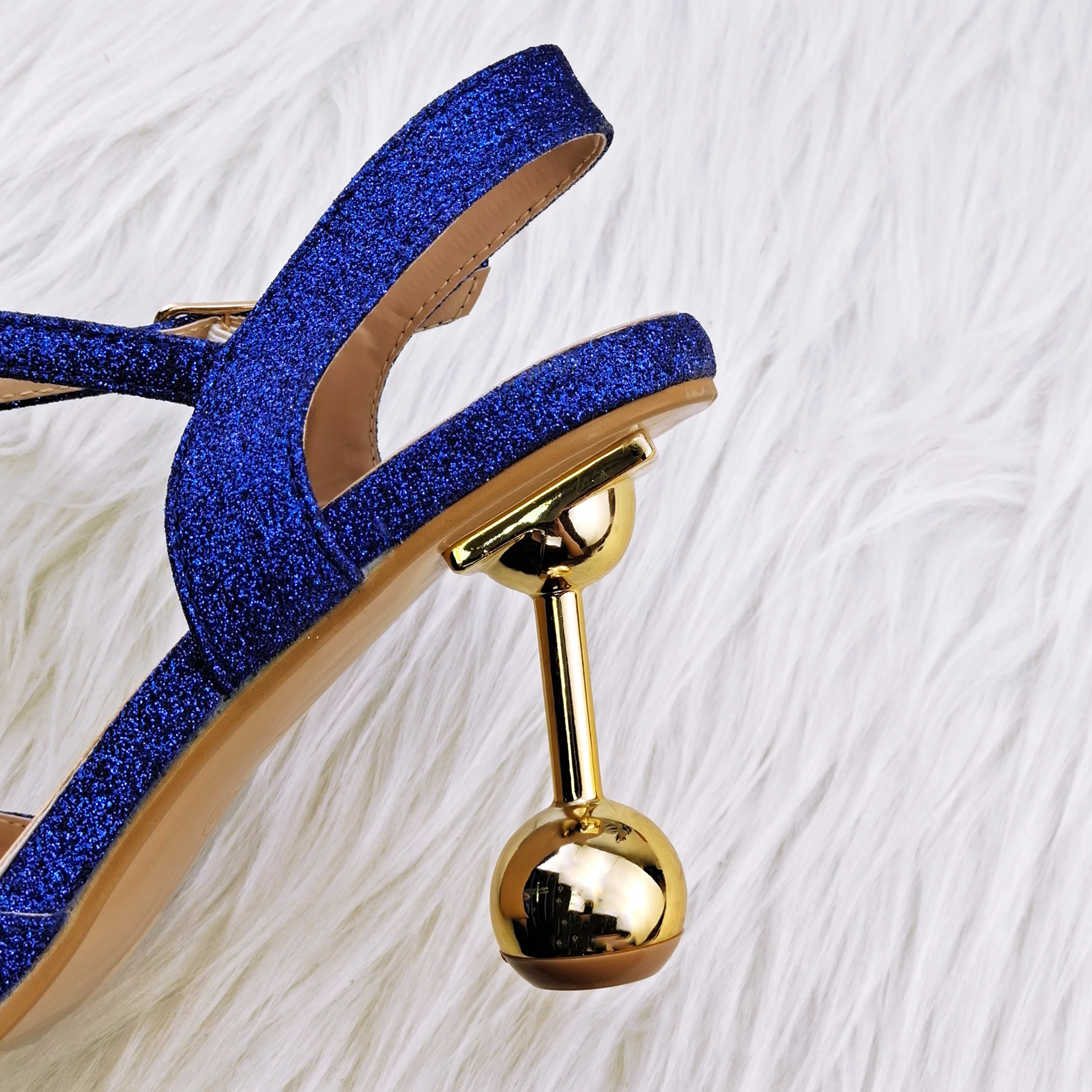 Amazon.com | Frankie Hsu Sexy Stiletto High Heeled Pumps, Gold Tip Deep Blue  Fashion Sandal Wrap Style, Big Large Size Designer Spike Shoes for Women  Men | Shoes