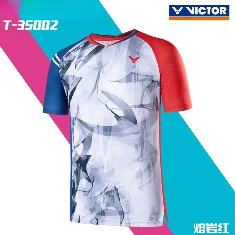 New Victor Victory Badminton Tennis Clothing Sports Short-sleeved T-shirt Comfortable Breathable Sweat-absorbent Top