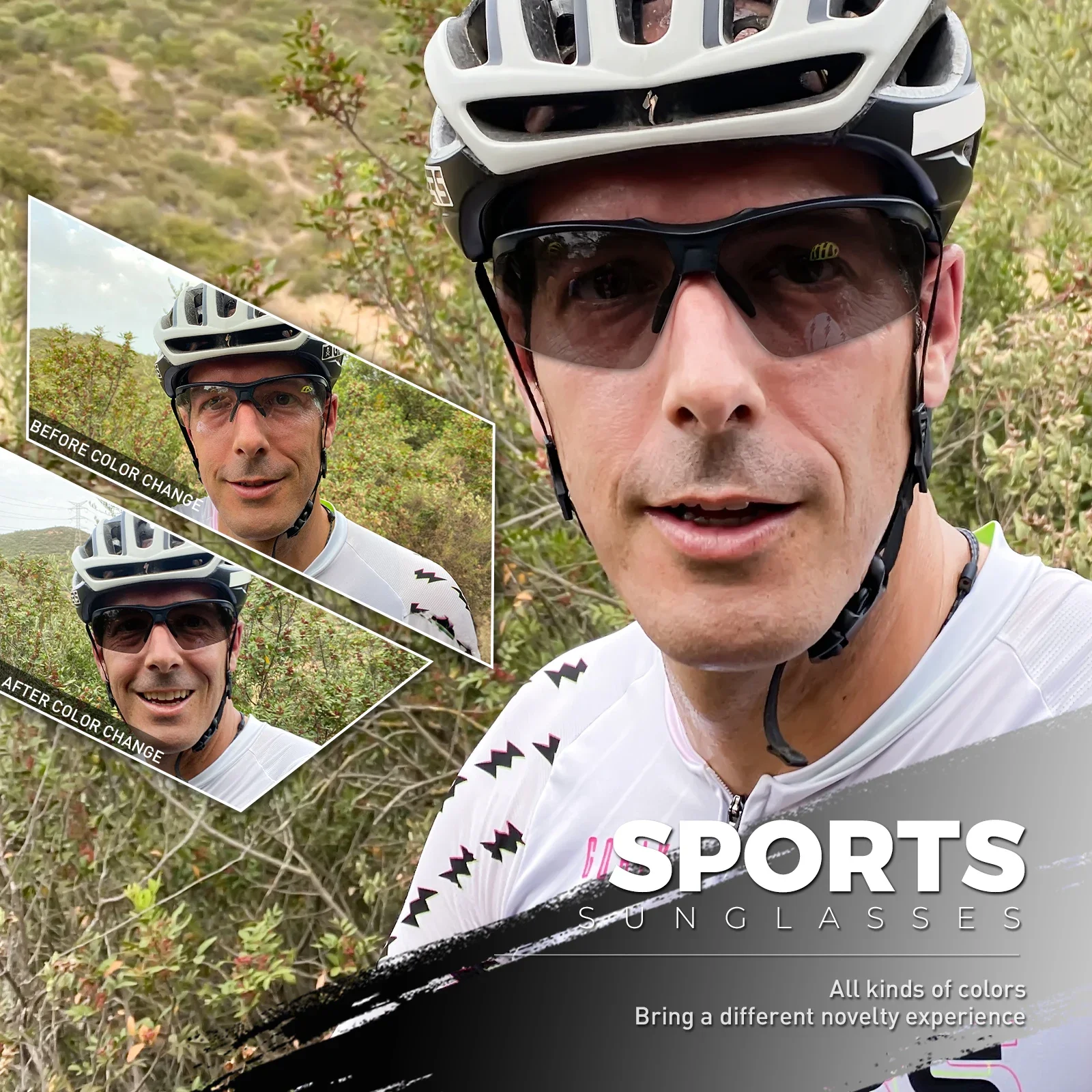 Scvcn 사이클링 선글라스 남성용 변색 안경 하이킹 UV400 스포츠 야외 MTB 야구 여성용 선글라스 2026