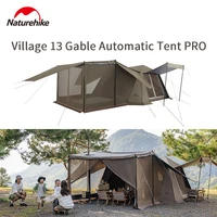 Naturehike Village 13 Gable PRO Tienda Automática, 2 Dormitorios, 4 Salas, Portátil, Anti-Mosquitos y Protección Solar