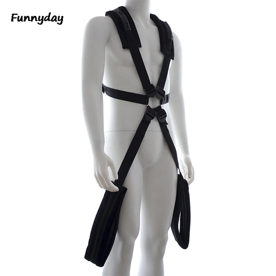 Adjustable Shoulder Sex Swing Harness Adult Games Sex Swing Leg Spreader Rope Bandage Restraints Belt Toys For Couples