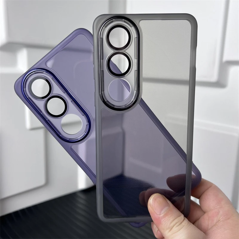 Luxury Acrylic Glass Lens Film Phone Case - Soft Silicone Back Cover