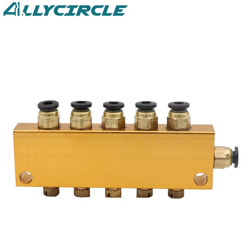 2L CNC Lubricant Pump Kit 110V 220V Solenoid Oil Pump for CNC Machine Linear Transmission CNC Spare Parts with Pressure Gauge
