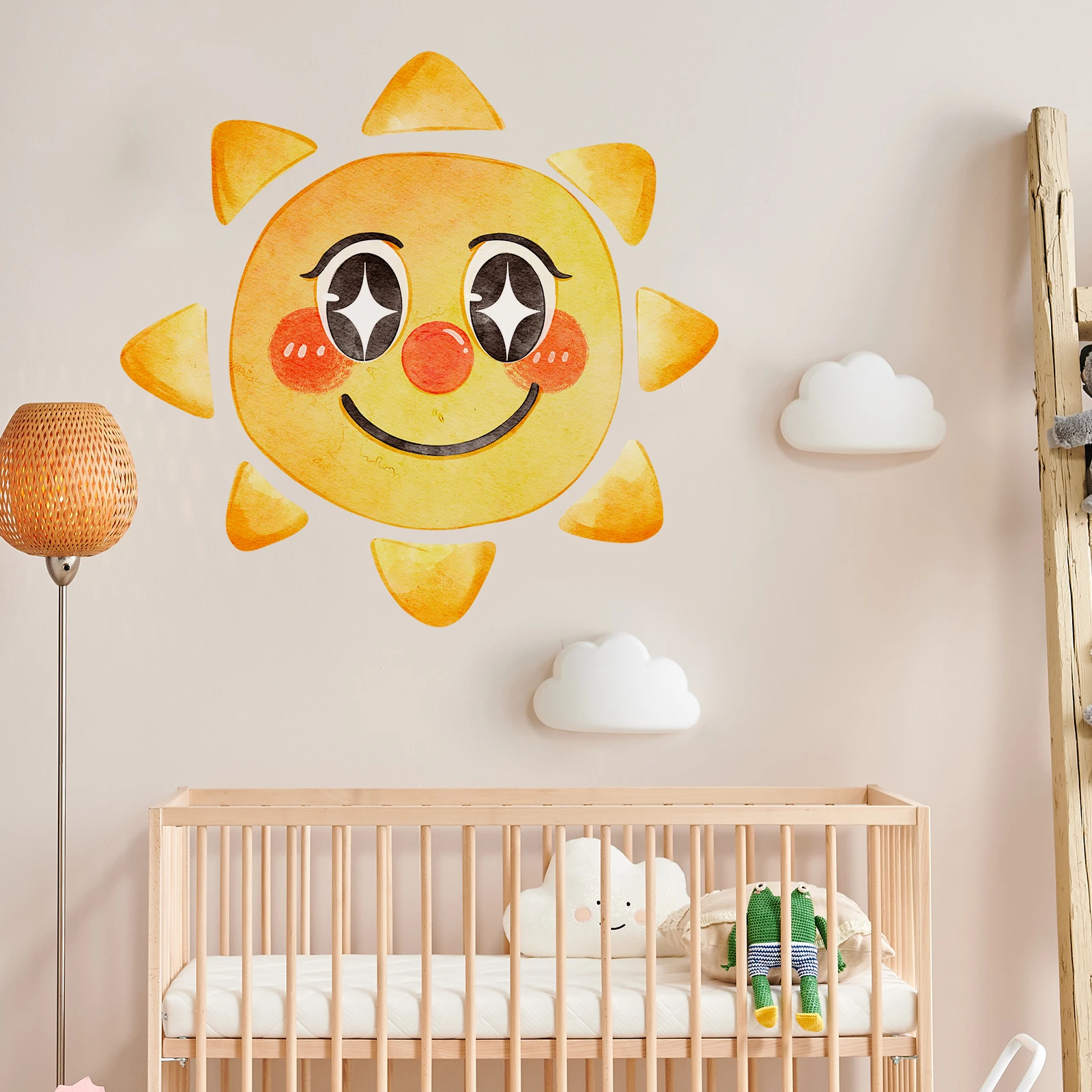 Boho Sun Wall Decals Large Half Sun Wall Stickers Sunshine Decor for Boy Girl Kids Bedroom Living Room Nursery Classroom wall stickers,luminous wall stickers,vinyl decal stickers,children room decoration