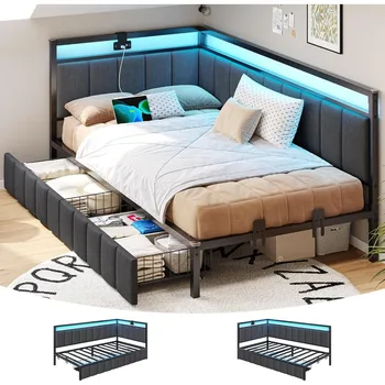 Twin Storage Platform Bed 1