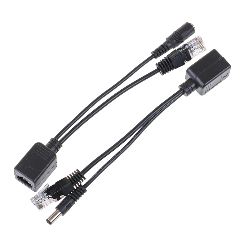 

1 Set Hot POE Cable Passive Power Over Ethernet Adapter Cable POE Splitter Injector Power Supply Module 12-48v For IP Camera