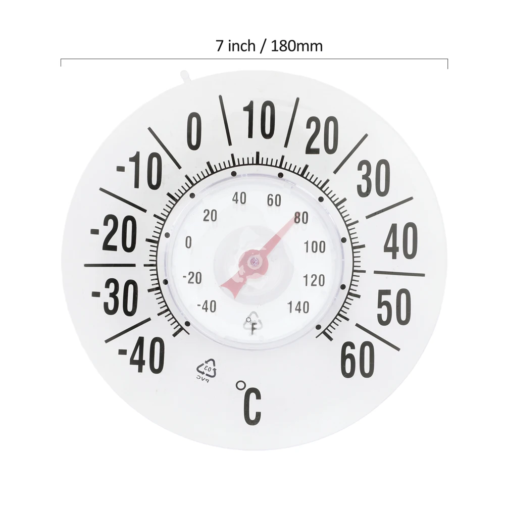 Window Thermometer, Plastic Window Thermometer, Outdoor Window Thermometer With Suction Cup, Thermometer For Home Outdoor, Home 4