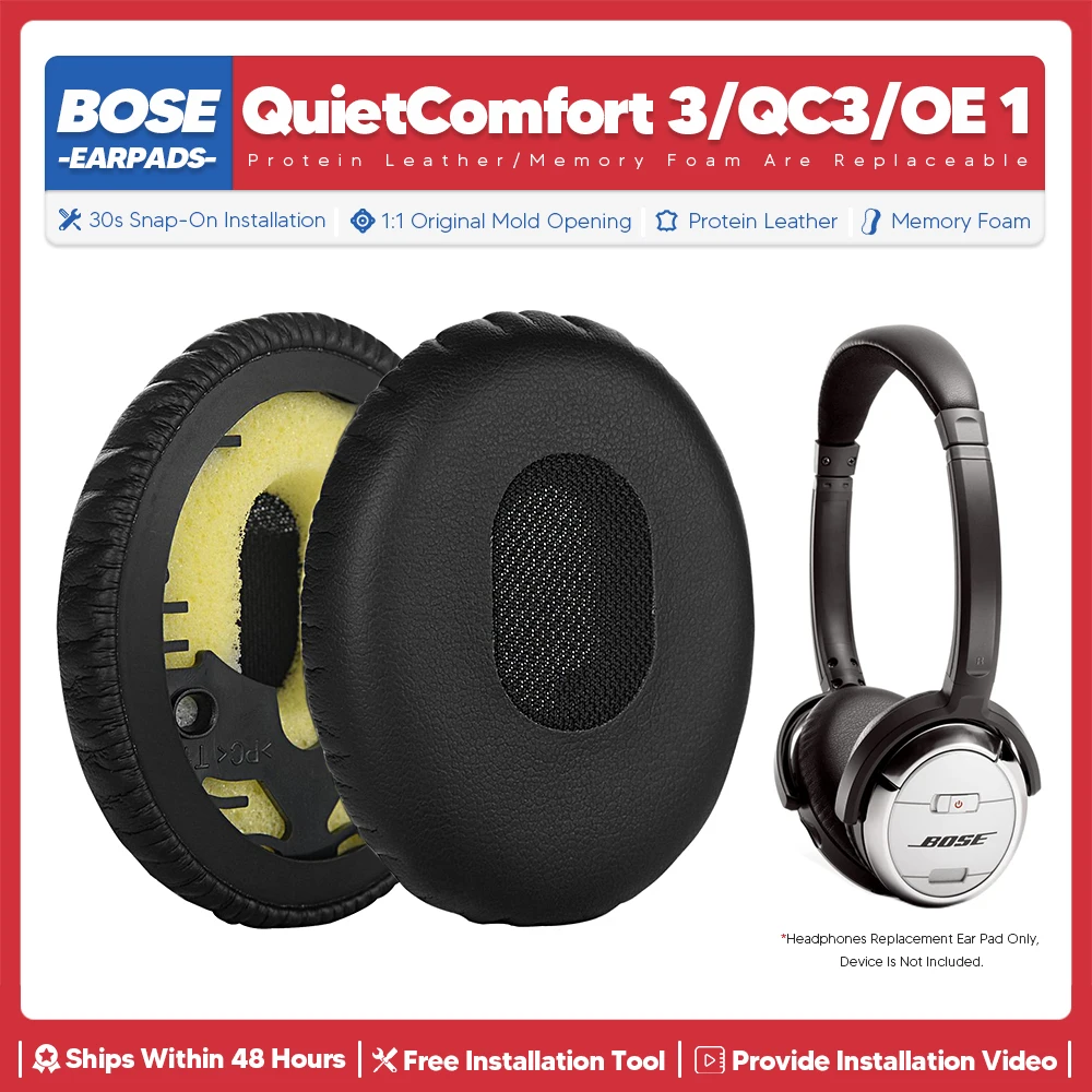 

Replacement Ear Pads For Bose QuietComfort 3 QC3 OE1 Wired Headphone Accessories Headset Ear Cushion Repair Parts Foam