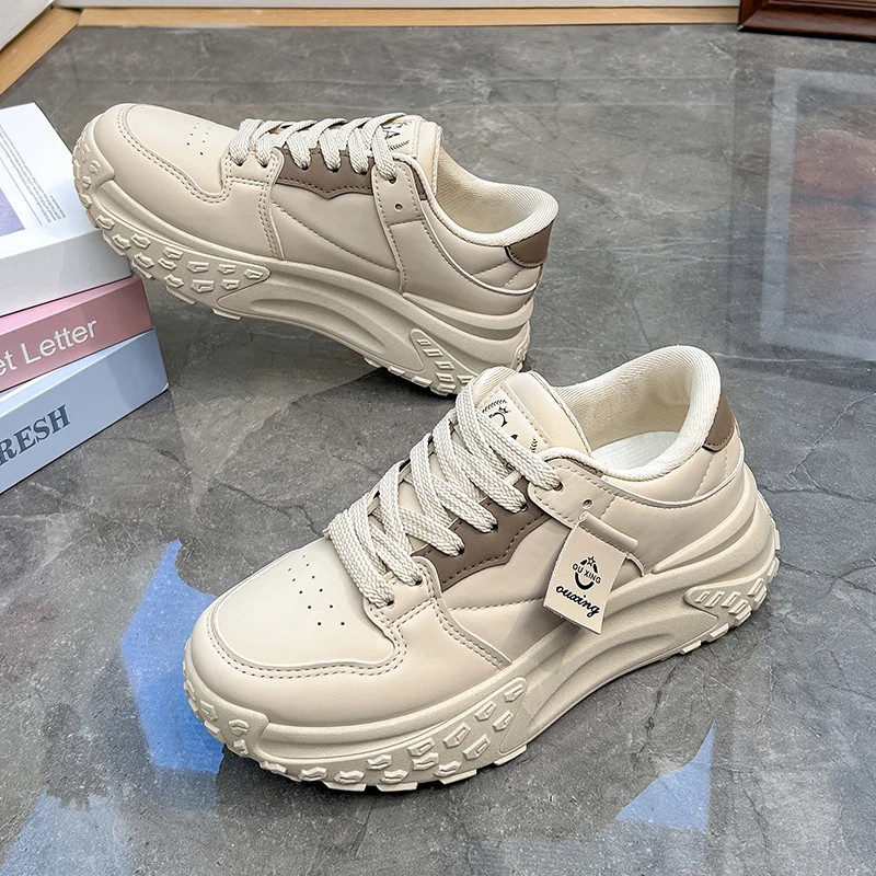 

New Stylish Women Golf Sport Training Shoes White Khaki Athletic Golfer Sport Sneakers Non-slip Jogging Shoes Womens Golfing