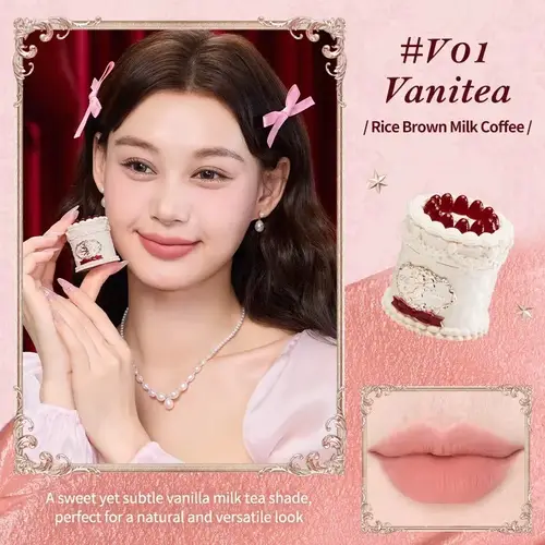 Flowerknows Strawberry Cupid Lipstick Cake Matte Velvet Lipgloss Lip Mud Makeup Korean Flower Know Lip Cream For Girls&Women - Image 13