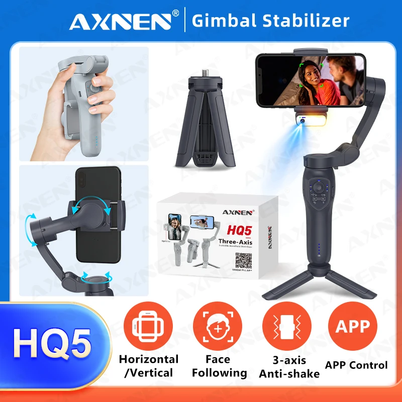 AXNEN HQ5 スマートVlogジンバル AXNEN HQ5 スマートVlogジンバル AXNEN HQ5 Gimbal 3-Axis Handheld