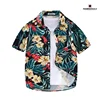 Korean version slim beach shirt, Hawaiian style top, essential for travel, vacation, and parties 1