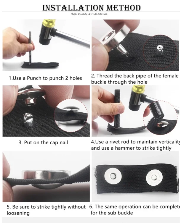 10 Sets Wallet Button Rivet 14 / 18 mm Bags Metal Snaps Environmental Clasps Thickening Magnetic Automatic Adsorption Buckle 6