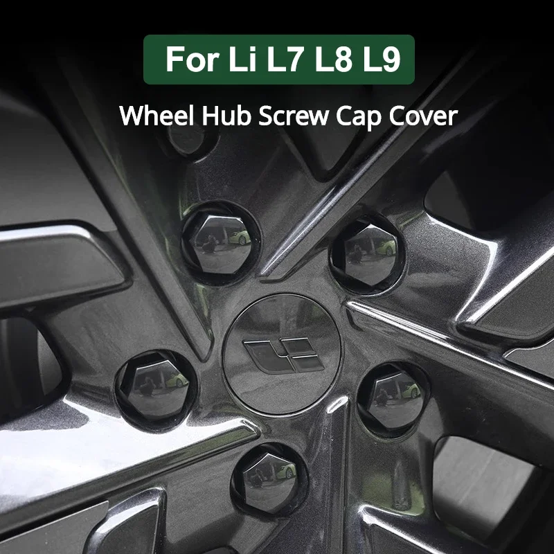 

For Li LiXiang L7 L8 L9 2022 2023 2024 ABS Wheel Hub Screw Cap Protection Cover Fit Leading Ideal L7 L8 L9