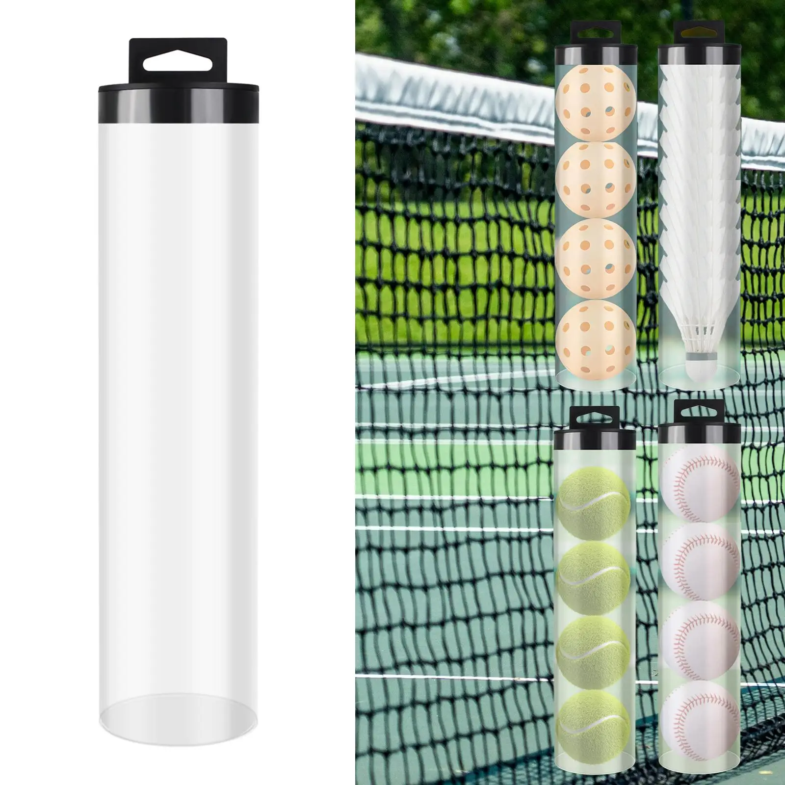 Tennis Ball Can Holder Pickleball Ball Storage Tube Storage Tin for Practice