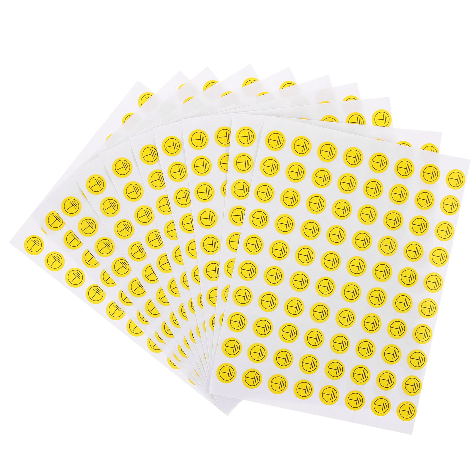 800Pcs 접지 기호 스티커 원형 전기 패널 경고 라벨 안전 식별 표시 접지 경고 라벨