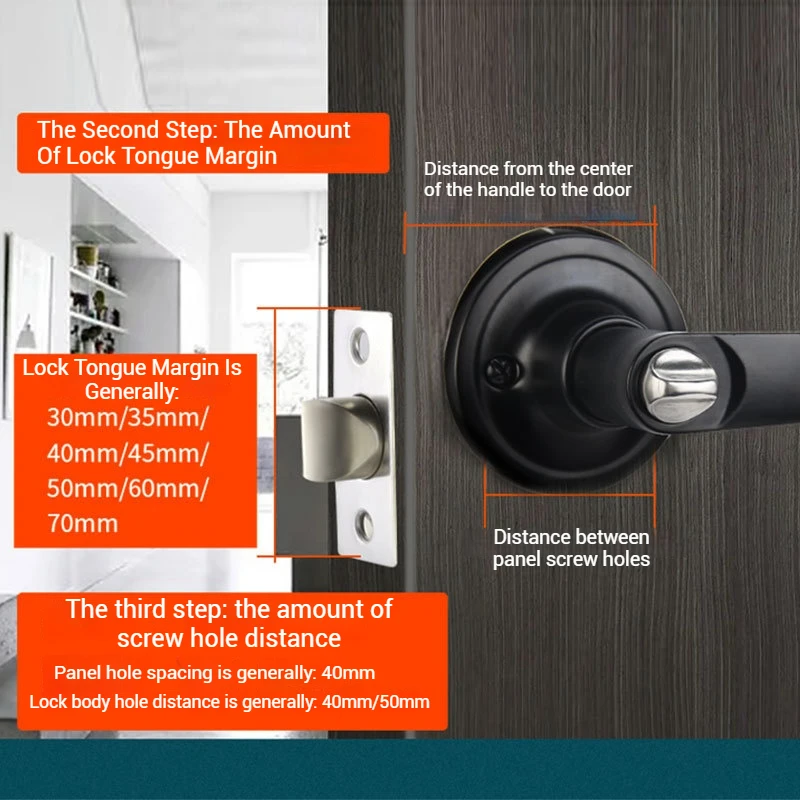 ZEXEF Door Handle Lock Round Entry Security Privacy Sliding Front Doors Entrance Keyed Locks for Bedroom Living Room Household