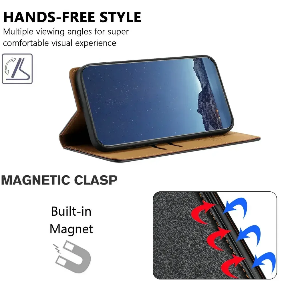 Premium Flip Case Wallet with Magnetic Closure and Card Holder