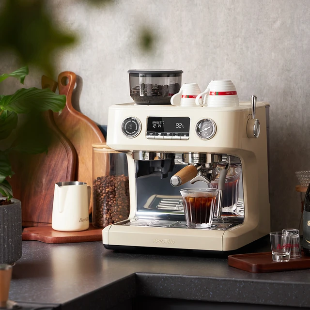 Máquina de café Barsetto BAE-V1, semiautomática comercial para el hogar,  grano de molienda de estilo italiano, todo en uno, 2800W, 20Bar - AliExpress