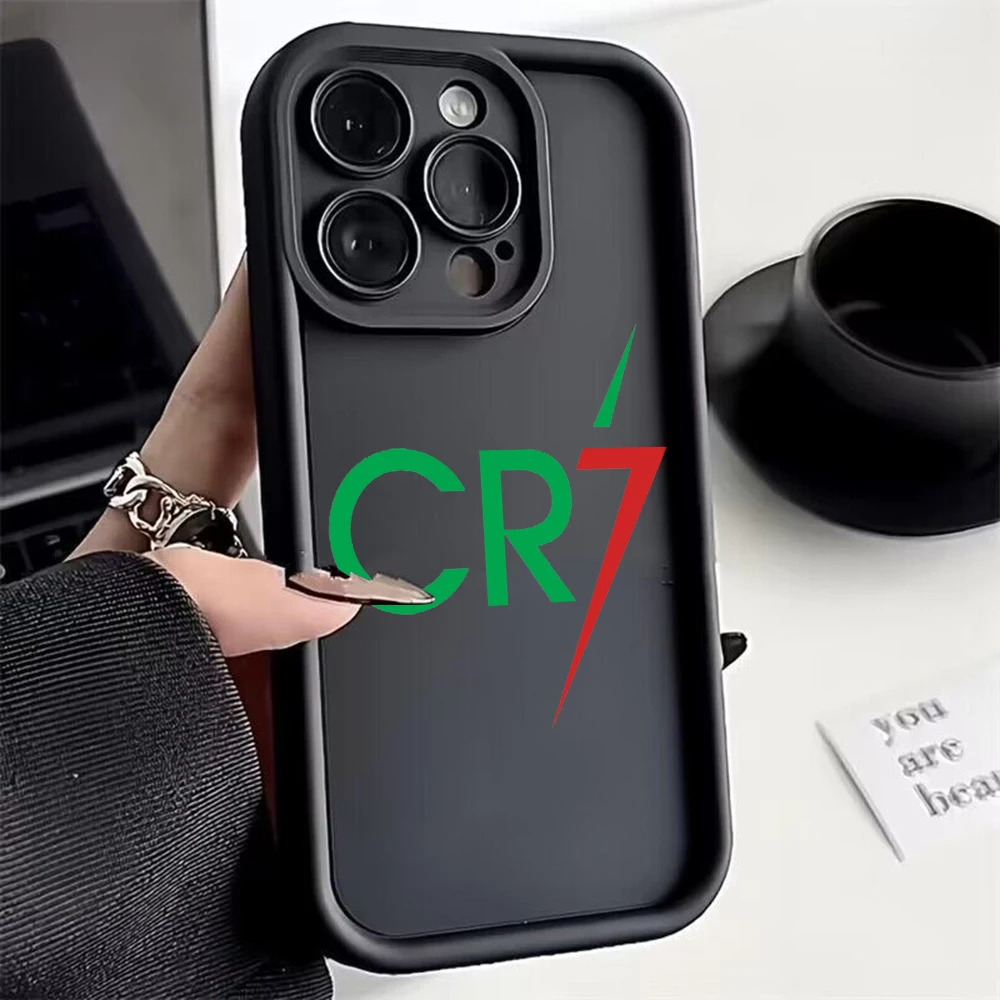 thumbnail image 1 of Mr. Football-funda de teléfono C-cR7-R-Ronaldos, carcasa trasera de TPU suave con correa de mano para IPhone 16, 15, 14, 13, 12, 11 Pro Max, Mini, XR, XS Plus, 1 of 5