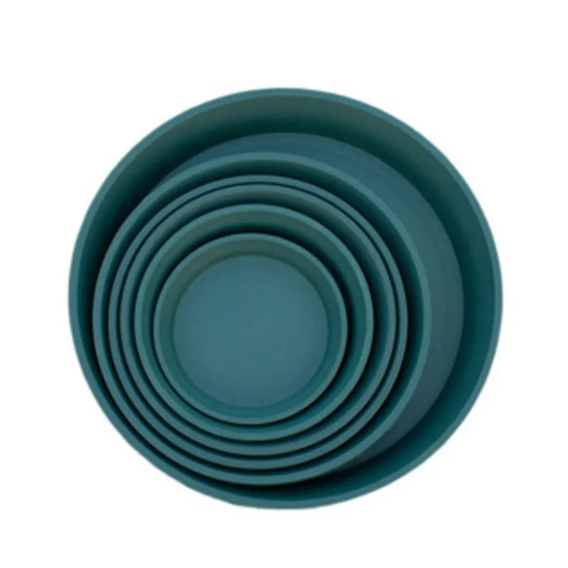 Set of 5 Plastic Garden Planter Pots with Tray