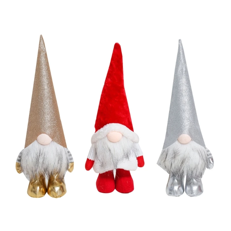 

H7EA Holiday Gnomes Swedish Tomtes Christmas Decoration Faceless Dolls Ornaments Gift