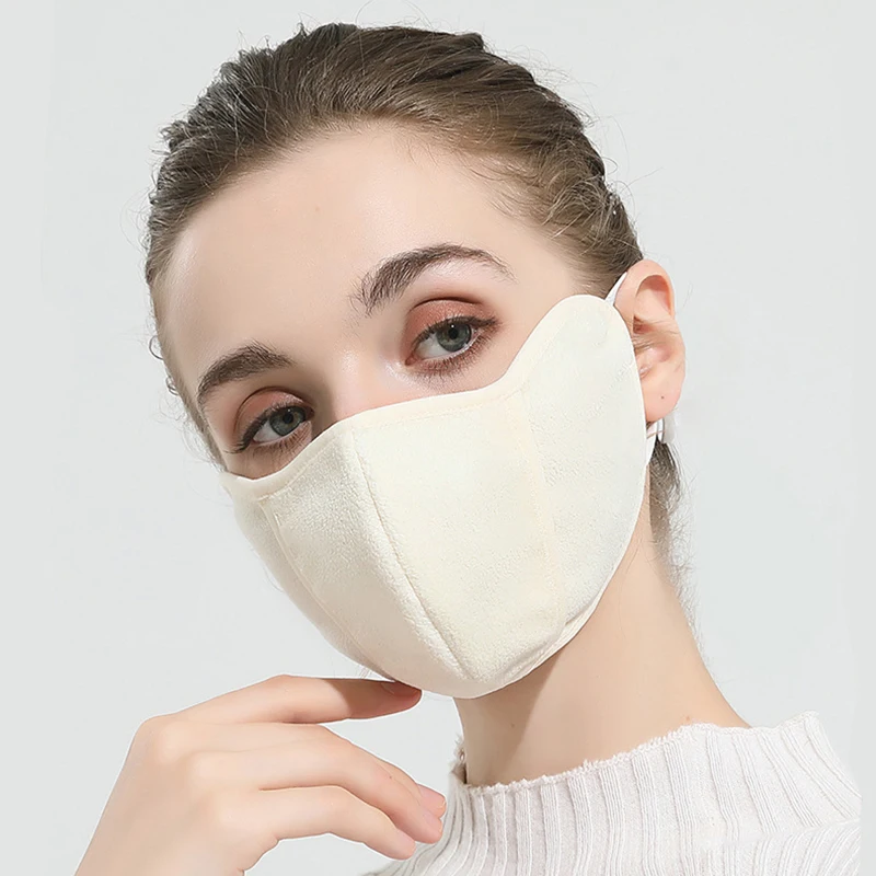 Winter Fleece Thermal Mask Unisex Thicke Eye Protection Mask Outdoor Windproof Sport Hiking Camping Cycling Ski Breathable Masks