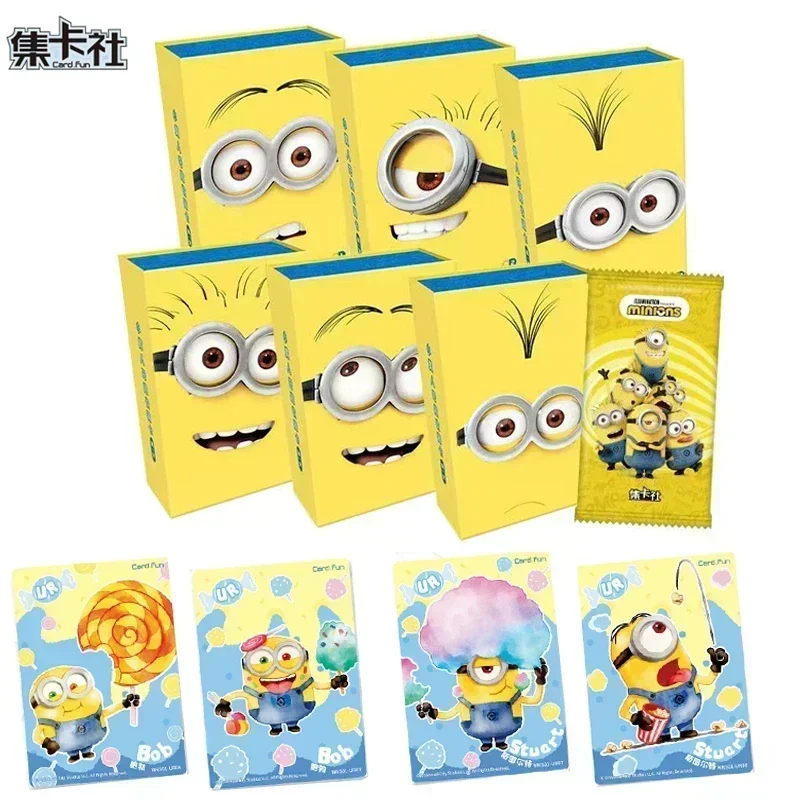 

Card Fun Minions Cards Collection Anime Peripherals Characters Kevin Cards Box Rare SEC Card Paper Hobby Children's Gifts Toys