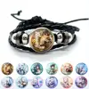 Game Genshin Impact Bracelet Cartoon Anime Zhongli Hutao Tartaglia Cosplay Jewelry Multilayer Snap Button Leather Bangles 1