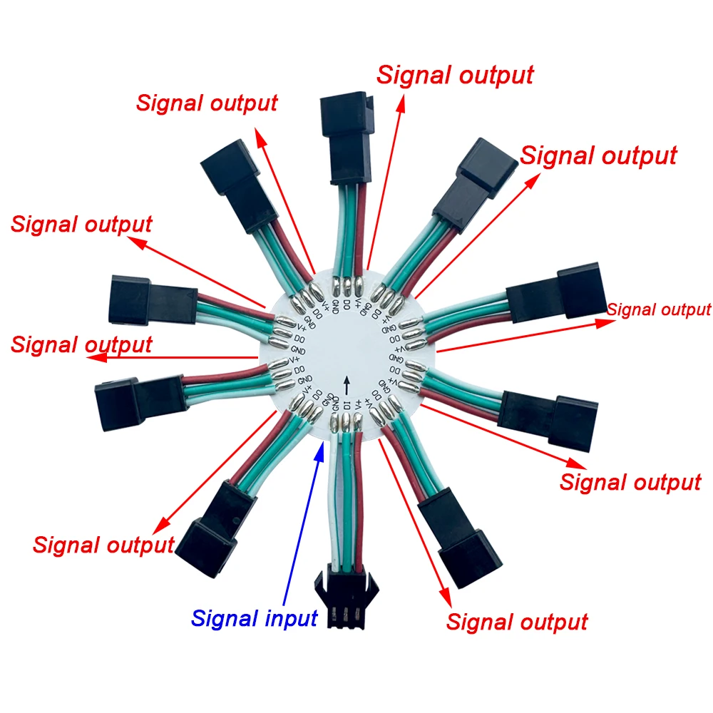 Firework Light Circular Module 10 11 12 13 WS2812B LED Channel for 5050 RGB 3 Pin Individually Addressable Pixel Strip Ring Pane