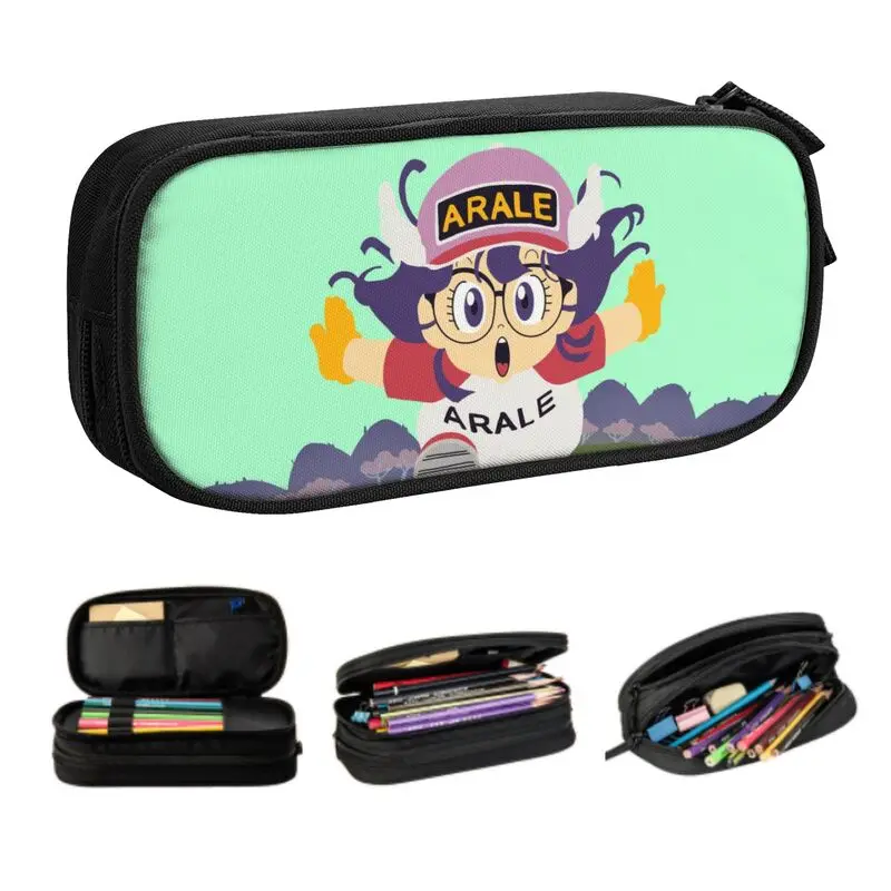 

Japan Manga Anime Dr Slump Kawaii Pencil Case Boy Girl Large Storage Arale Running Pencil Pouch Students Stationery
