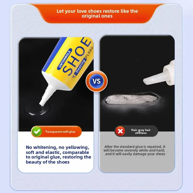 Strong Shoe Glue, 60ml Waterproof Adhesive for Shoe Repair, Fast Drying Resin for Sneakers, Boots, DIY Craft, Leather, Rubber,