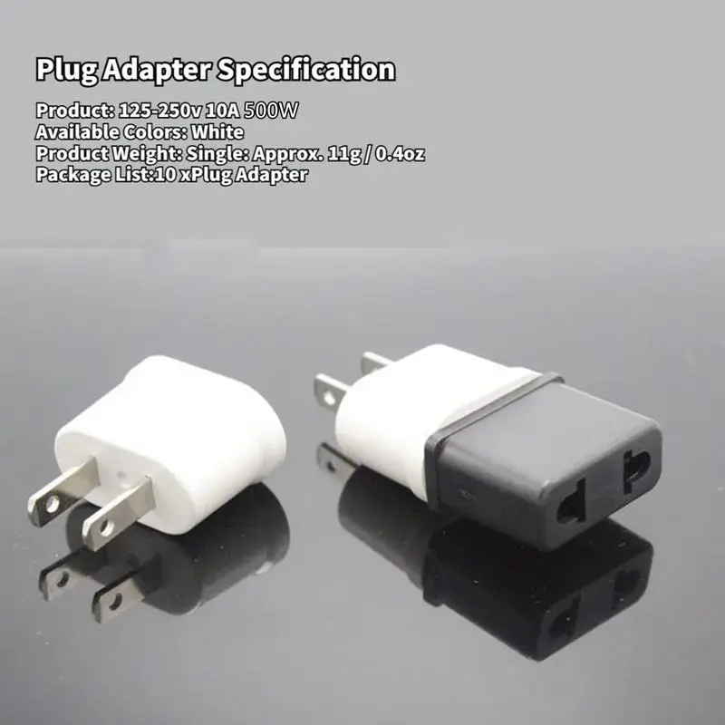 EU Plug Adapter Socket US To EU Plug Power Adaptor Converter American to US Travel Adapter Sockets Charger Outlet