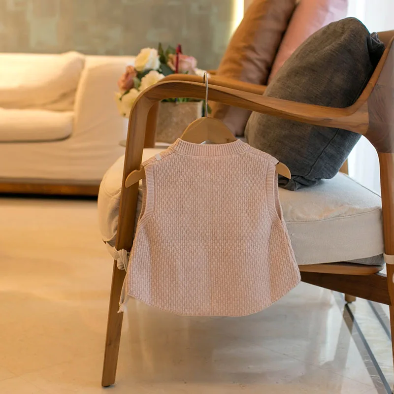 Autumn Baby Girls Knit Vest Sweet Lace Bow Waistcoat